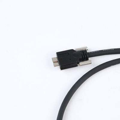 USB 3.0 Industrial Vision High-Flex Drag Chain Cable – Type-A to Micro-B with Screw Lock