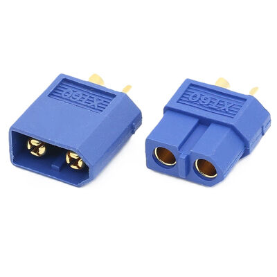 Conector de dron 10AWG Serie XT60 Modelo Enchufe con 35A Nominal y Configuración de 2-3 pines
