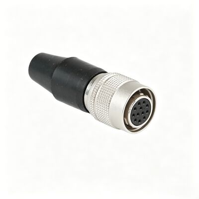 HR10A-10P-12S Conector circular femenino de 12 pines, enchufe de empuje y arranque para cámaras industriales y equipos médicos
