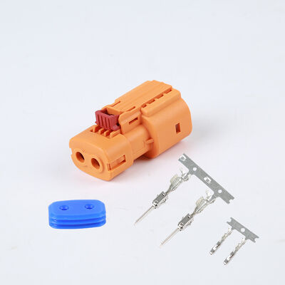 Conector de bloqueo de alta tensión EV tipo recto de 2 pines para almacenamiento de energía y vehículos eléctricos