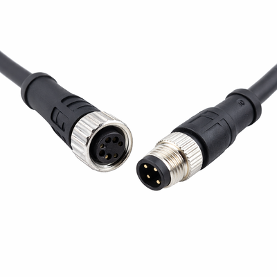 Conector de sensor con codificación A impermeable IP67 macho y hembra circular M8 de 2-5 pines