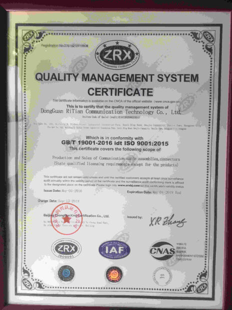 CHINA Dongguan RitianLink Technology Co., Ltd. certificaciones